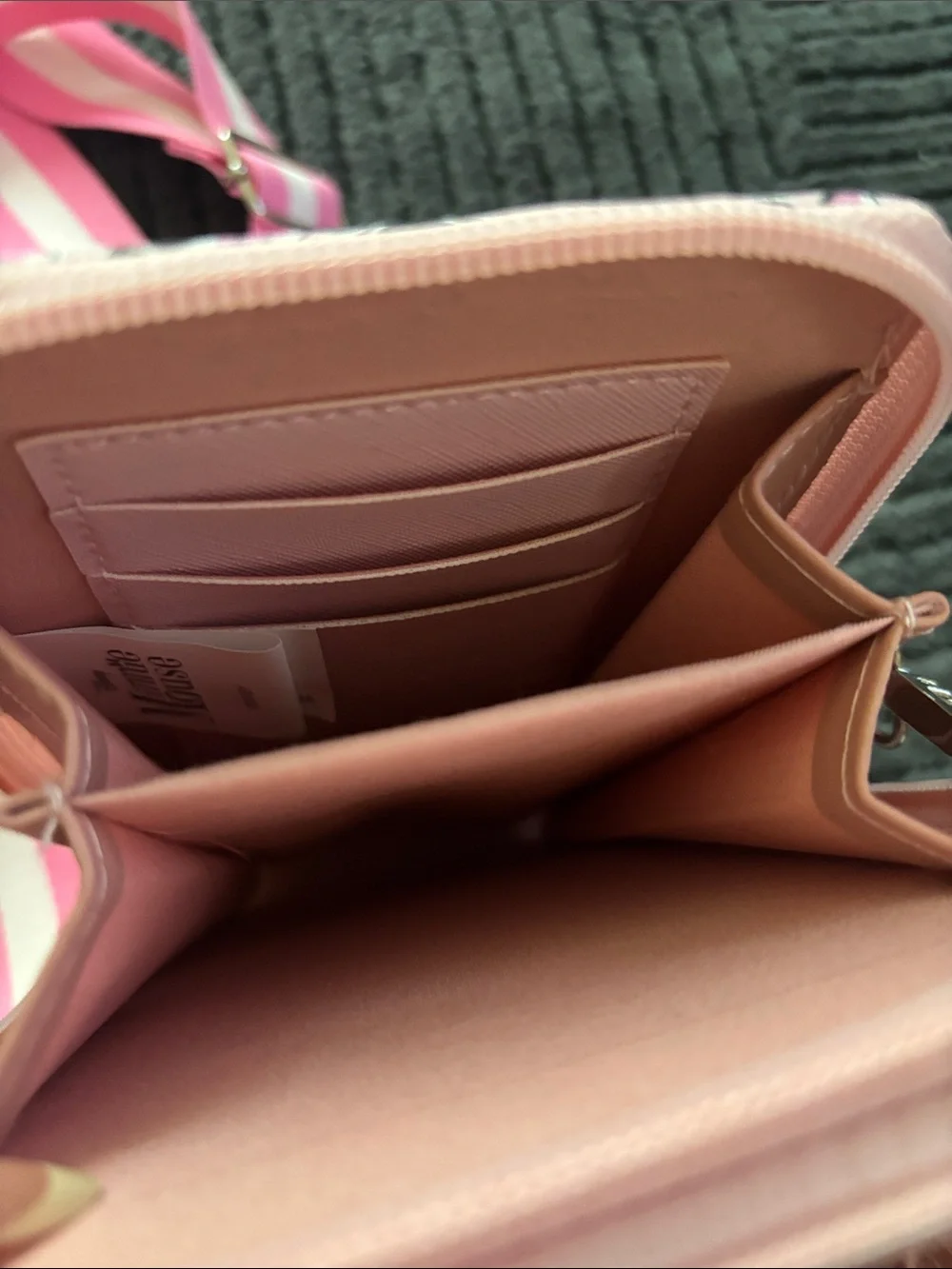 Disney Minnie Mouse Pink Patterned Crossbody Purse - Picture 5 of 7
